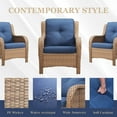 thumbnail image 4 of Gymojoy 2-Piece Patio Furniture Chair,Outdoor PE Wicker Lounge Chair with Cushion,Navy, 4 of 5