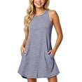 thumbnail image 2 of Favoffer Pocket Tank Dress for Women Printed Round-Neck Sleeveless Casual Lightweight Breathable Summer 2026 Daily Casual Everyday, 2 of 8