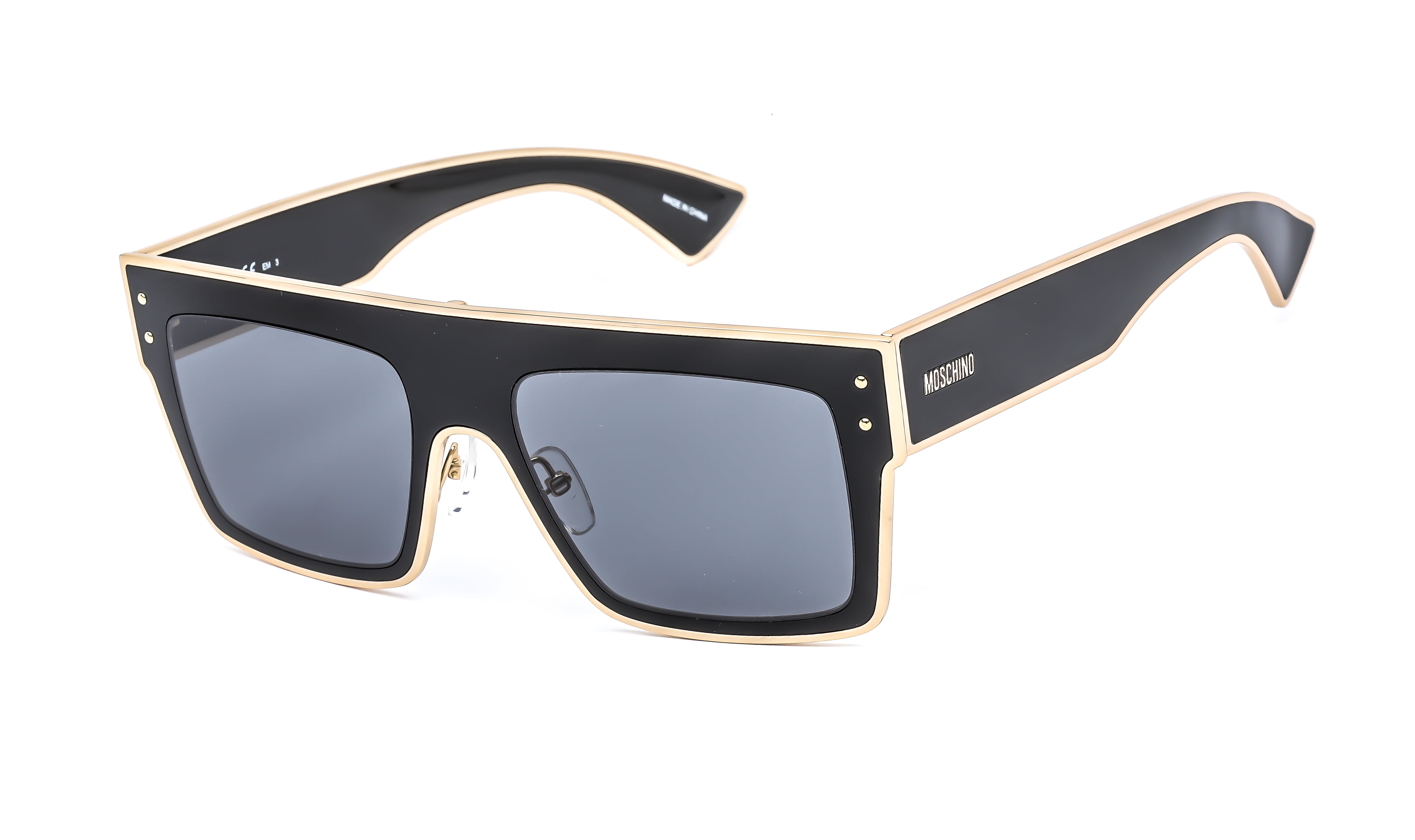 Moschino Women's Grey Rectangular Sunglasses 