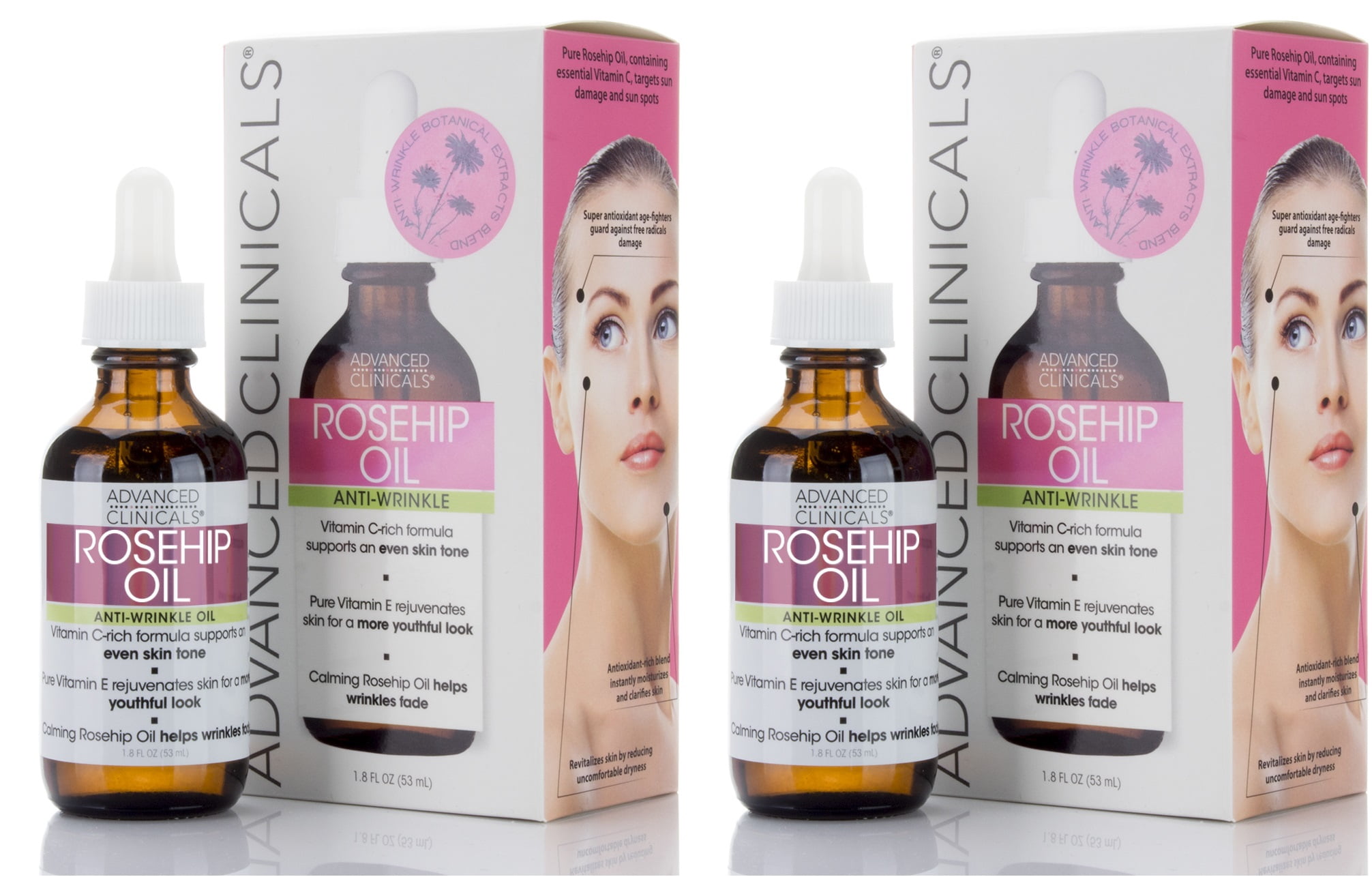 Advanced Clinicals Rosehip Oil Antiwrinkle Face Oil with