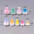 thumbnail image 2 of Clearance Desktop Ornament under $1,9Pcs Mini Miniature Vase Little Buddies Resin Bud Vases For Flowers Plants Floral Decor Vintage Collectible Vases Vintage Porcelain, 2 of 7