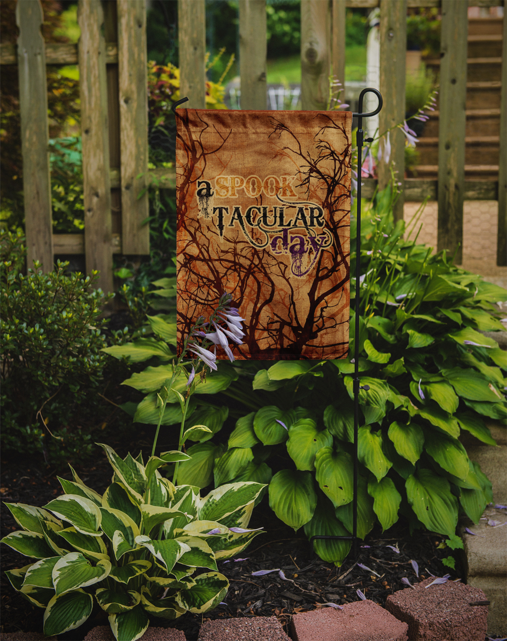A Spook Tacular Day Halloween Flag Garden Size