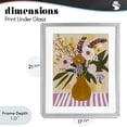 thumbnail image 4 of Stupell Industries Eclectic Boho Flowers on Pink Stripes Gray Framed Print Under Glass, 17 x 21, by Creative Studio, 4 of 8