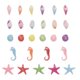 thumbnail image 1 of 100 PCS Estilo Mediterráneo Animales marinos Adornos Resina Micro Paisajismo Decoración, 1 of 5