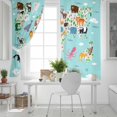 thumbnail image 5 of Fsddascl Turquoise Ocean Blackout Curtains for Bedroom/Living Room, Thermal Insulated Kitchen Curtains, Funny Cute Animals Clouds Cartoon Grommet Darkening Window Treatment Drapes 42"x63"x2, 5 of 6