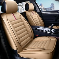 Tuqiang Car Seat Covers Full Set Leather for Honda for CR-V 1997-2019 Premium Faux Leather Seat Covers for 5-Passenger Vehicles Beige