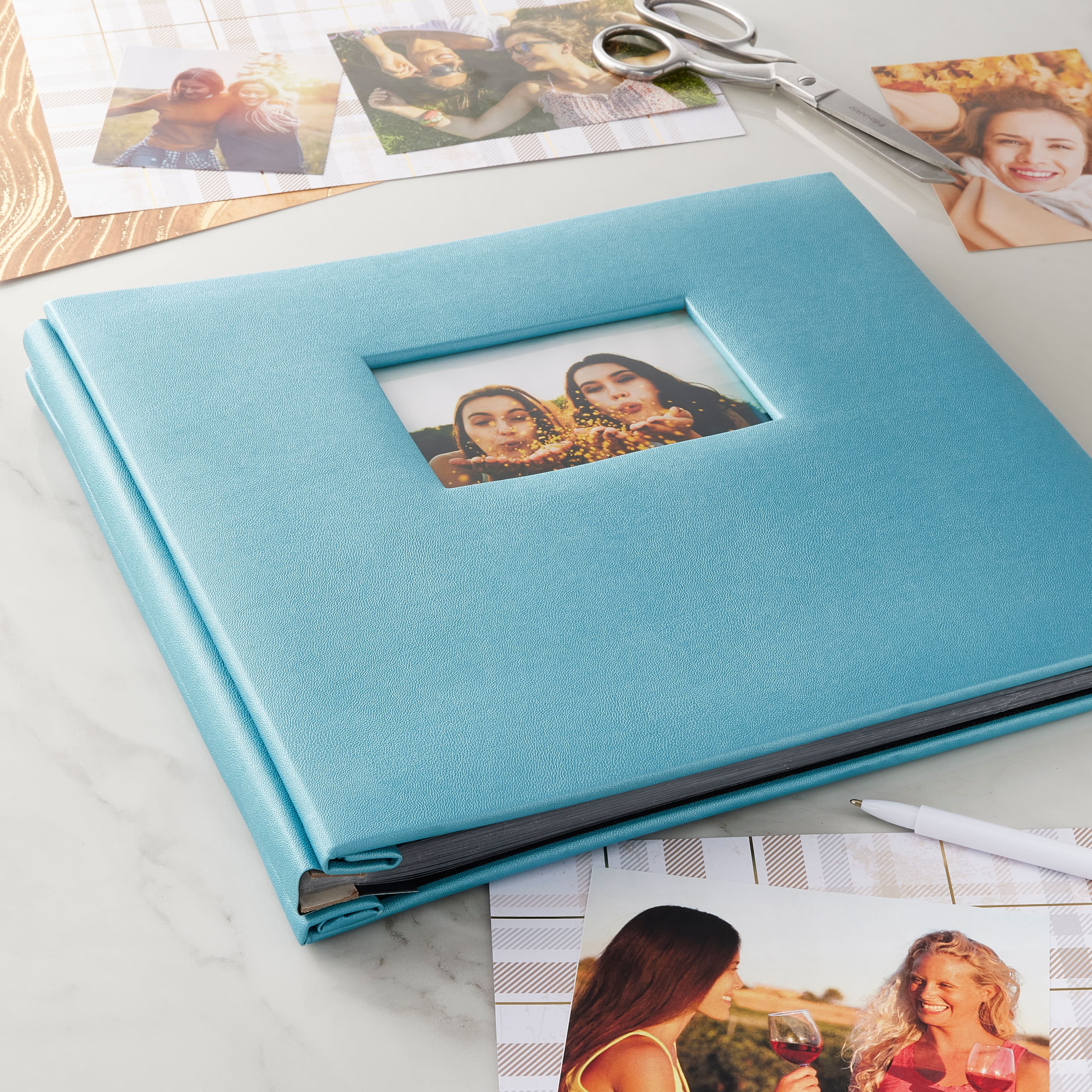 12" x 12" Blue Mega Scrapbook by Recollections - 50 Page DIY Photo Album for Weddings - Birthdays - Anniversaries - and Family - Bulk 6 Pack