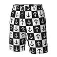 thumbnail image 5 of Kdxio Nautical Anchors1 Pattern Mens Casual Shorts - Drawstring Summer Beach Sports Shorts for Men, 5 of 9