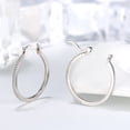 thumbnail image 3 of Hoop Earrings for Women Sterling Silver Clear Cubic Zirconia Ginger Lyne Collection, 3 of 6