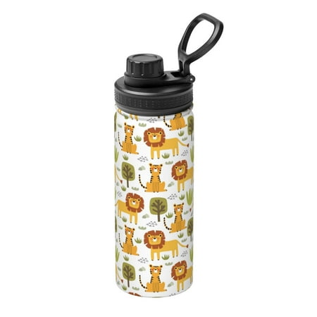 

Xecao Tiger Lion for 18oz Sports Insulated Kettle Thermos Flask For Outdoor Fitness Running And Travel Thermos Flask Insulated Water Bottles