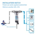 thumbnail image 3 of Stainless Steel Head Pre-filter Whole House Rotary Precipitation Water Filter Central Pre-filtration Purification System, 3 of 5