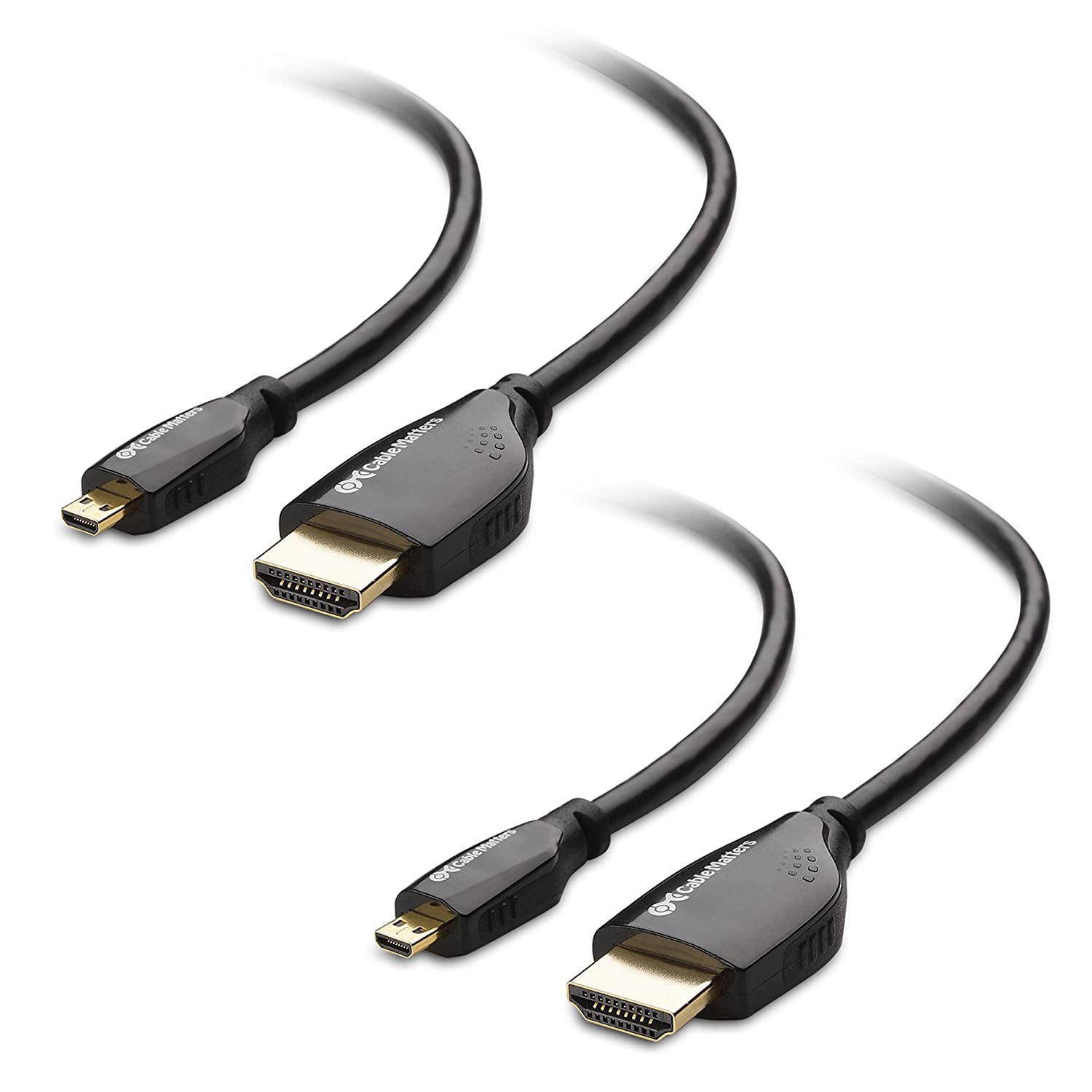 Cable Matters 2Pack High Speed HDMI to Micro HDMI Cable (Micro HDMI to