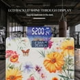 thumbnail image 3 of Bathroom Scale, Highly Accurate Digital Body Scale,Precisely Measures Weight up to 400 lbs-Beautiful Summer Flowers And Butterflies On White Background, 3 of 4