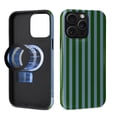 thumbnail image 2 of FKBRCL4U for iPhone 15 Pro Compatible with Magsafe Case Green and Blue Stripes Geometric Vertical Line Pattern for Girl Boy Full Body Magnetic Design Soft Silicone Protection, 2 of 7