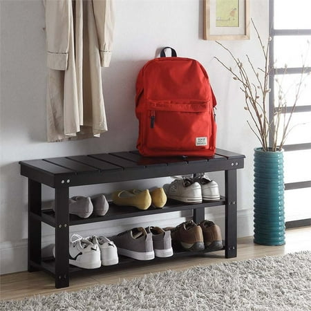 Mudroom Bench - Kingfisher Lane Utility Mudroom Entryway Bench in Black