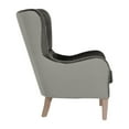thumbnail image 4 of Elle Decor Fabric Upholstered Wingback Accent Chair French Two-Toned Dark Gray, 4 of 5