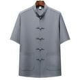 thumbnail image 2 of Chinese Clothing Tang Suit - Kung Fu Short Sleeve Shirt for Men, 2 of 4