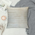 thumbnail image 2 of COMIO Minimalist Neutral Pillow Covers Cream White Striped Geometric Pattern Contemporary Cushion Covers/Simple Throw Pillow Cases for Living Room Sofa, Couch, Bed, 2 of 5