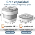 thumbnail image 3 of Contenedor para Croquetas Hermético Plegable, Almacenamiento de Comida para Perros Plegable, Bote para croquetas capacidad 6.8 kg, sin BPA, para Almacenar Comida para Perros, Gatos y Pájaros, 3 of 4