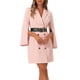 thumbnail image 1 of INSPIRE CHIC Vestidos de Trabajo para Mujeres con Mangas de Corte, Vestido Blazer Doble Abotonado con Cinturón XL Rosa, 1 of 6