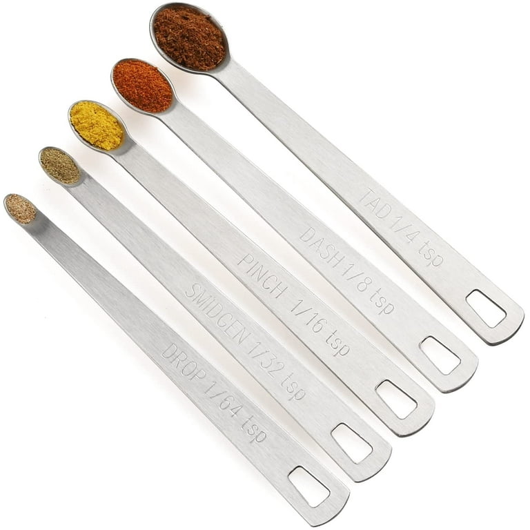  Stainless Steel Mini Measuring Spoons Set - Heavy Duty