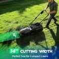 thumbnail image 3 of Kraftsense 14" Cordless Lawn Mower, Electric Lawn Mowers with Brushless Motor, 5-Position Height Adjustment, with 5.0Ah Battery, 3 of 9