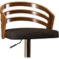 thumbnail image 5 of Modern Wood Back Adjustable Swivel Bar Stool with Cushion, 5 of 5