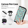 thumbnail image 2 of Fotbe Travel1 Pattern Pencil Case,Canvas Pen Case, Multi- Slot Pencil Pouch, Portable Pencil Bag, Pen Case for& Office, Makeup Bag ,Zipper Pouch, 2 of 6