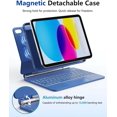 thumbnail image 3 of Detachable Keyboard Case with Floating Cantilever Stand for iPad 10th/11th Gen A16, 7-Color Backlight & Smart Trackpad,Blue, 3 of 9