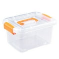 thumbnail image 2 of Clear Plastic Storage Box with Latching Buckles Portable Handle, Heavy Duty Bin for Toys, Clothes, Snacks, Transparent Storage Container, Great for Organizing, 2 of 7