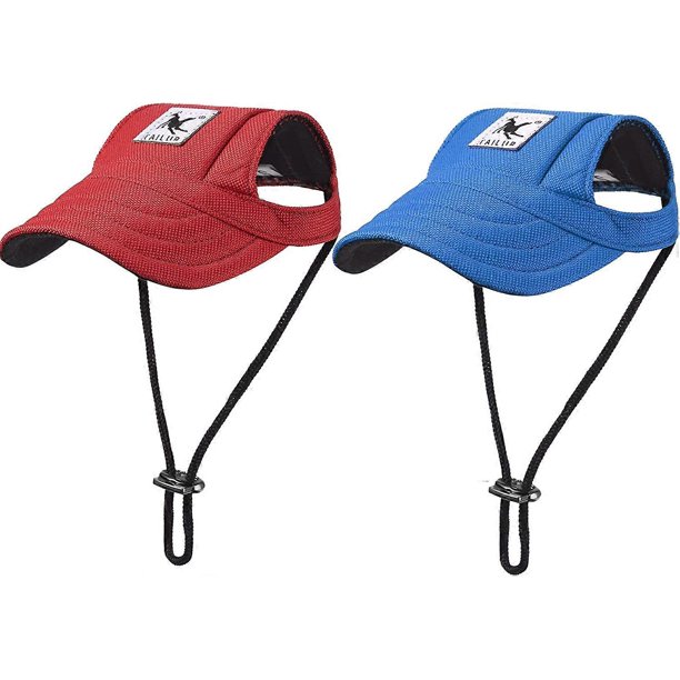 KAIYANG gorras de béisbol para perros, gorras con visera para perros, gorras deportivas para exteriores para mascotas con orificios para las orejas y protección solar, gorras de béisbol para mascotas
