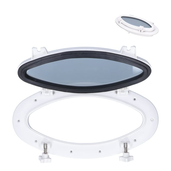 Tempered Glass Porthole,White Oval Portlight Tempered Boat Portlight Porthole Replacement Unrivaled Performance