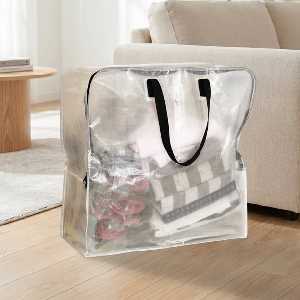 Mainstays Clear 24 Gallon Slim Storage and Moving Bag with Zipper