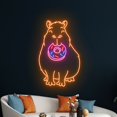 thumbnail image 4 of Handmadetneonsign Don't Worry Be Cappy Neon Light, Donut Capybara Neon Sign, Capybara Donut Light, 4 of 5