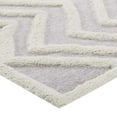 thumbnail image 4 of Modway Pathway Abstract Chevron 5x8 Shag Area Rug in Ivory and Light Gray, 4 of 7