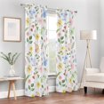 thumbnail image 7 of Blackout Curtains for Bedroom Window Cover for Bedroom & Living Room, 84" Pretty Spring Meadow and Garden Flowers Drapes for Sliding Glass Grommet Window Curtains Privacy Darkening Single Panel, 7 of 7