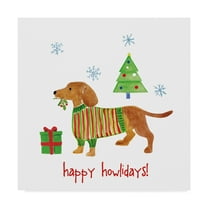 Trademark Fine Art 'Christmas Puppers IV' Canvas Art by Farida Zaman