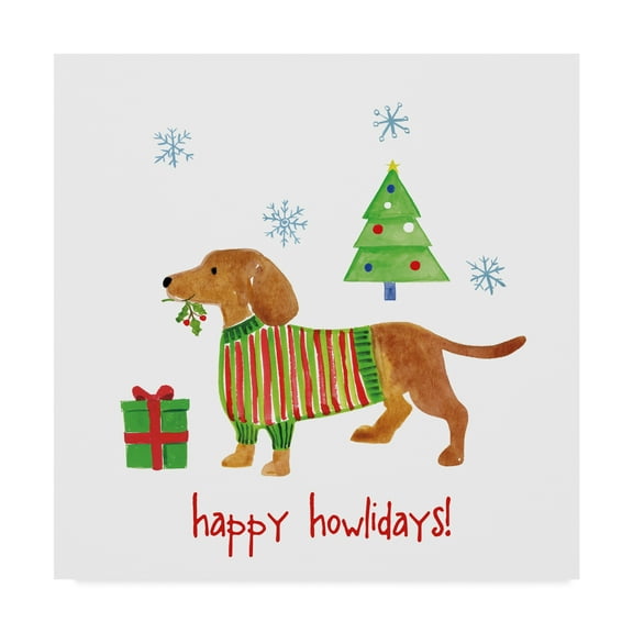 Trademark Fine Art 'Christmas Puppers IV' Canvas Art by Farida Zaman