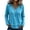08#Cyan, variant on Womens Tops Summer Casual Fringe Distressed V Neck Shirts Long Sleeve Fringe Cotton Linen Blouses Raw Edge Hem Black L