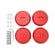thumbnail image 2 of Almohadilla de gato de piso roja, adaptador de almohadilla de gato de 4 piezas, adaptador de almohadilla de gato de soporte, adaptador de almohadilla de gato multifuncional, 2 of 9