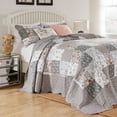 thumbnail image 6 of Barefoot Bungalow Giulia Cotton-Rich Floral Print Quilted Bedspread Set, 3-Piece Jumbo King, Multi, 6 of 10