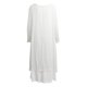 thumbnail image 4 of Vestido largo bohemio de lino y algodón para mujer, liso, con bolsillos, manga larga, cuello en V, plisado, largo, con capas, informal, talla grande, 4 of 7