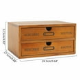 thumbnail image 2 of Miumaeov Vintage Wood Jewelry Organizer Storage Box with Drawers Cosmetic Cabinet 2 Layers, 2 of 12
