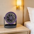 thumbnail image 3 of AZXY Portable Desk Fan, Small Fans That Blow Cold Air, USB Powered 3 Speed Quiet Air Circulator Fan, Adjustable Wind Direction Personal Cooling Fan for Home, Office, Bedroom, Purple, 3 of 8