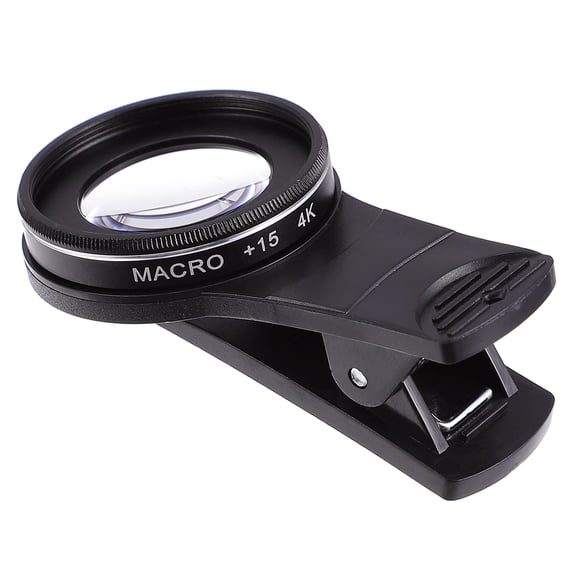 Taxenne 4K Macro Lens Clip for Smartphones, 15X to 30X Magnification, 37mm High Definition Mobile Camera Lens, Black