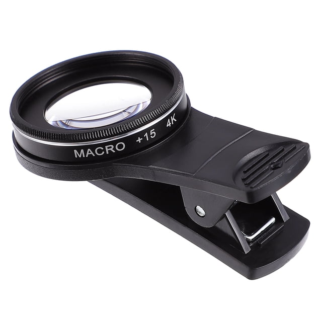 Lente macro para teléfono de alta definición 4K con diseño de clip (15 aumentos)