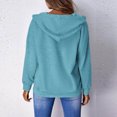 thumbnail image 4 of Sudadera para mujer Otoño Sudaderas Moda Otoño Invierno Manga larga Estampado sólido Tops con capucha Odeerbi  ODB-5, 4 of 6