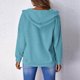 thumbnail image 4 of Sudadera para mujer Otoño Sudaderas Moda Otoño Invierno Manga larga Estampado sólido Tops con capucha Odeerbi  ODB-5, 4 of 6