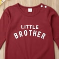thumbnail image 3 of Newborn Baby Girl Boy Autumn Clothes Little Brother Cotton Long Sleeve Bodysuit Jumpsuit Romper Outfit, 3 of 7
