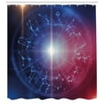 thumbnail image 3 of Ambesonne Astrology Shower Curtain, Connected Dots Signs, 69"Wx75"L, Blue White and Red, 3 of 3